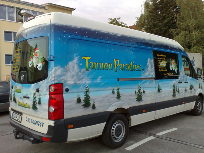 Tannen-Paradies Crafter Lieferfahrzeug